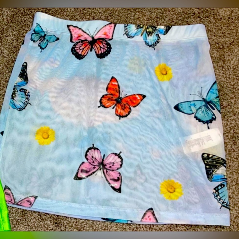 Mesh Butterfly Flower Cloud skirt